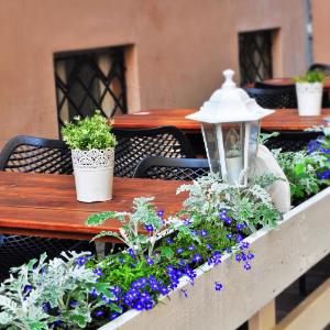 Outdoor dining area